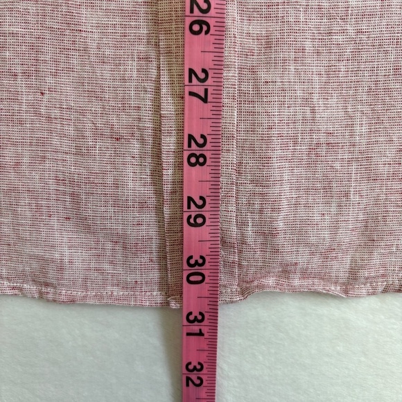 Weatherproof Vintage Linen/Cotton Short Sleeve Shirt, Light Red/Pink Medium NWT - Picture 11 of 15